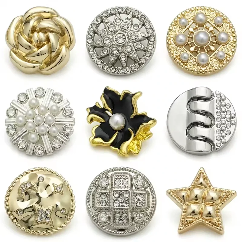 jewelry inspired statement metal buttons for dresses and jackets