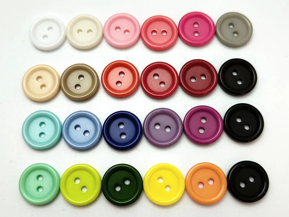 matte color two-hole shirt buttons in Pantone colors
