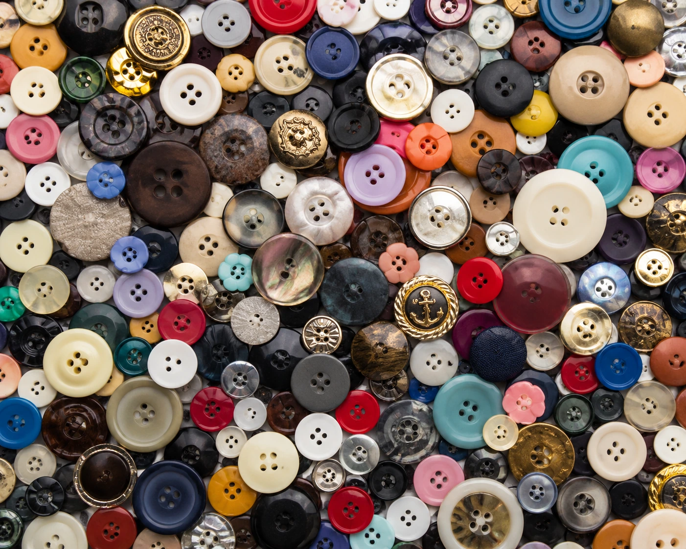 Large assortment of garment buttons from the Merit Trims catalogue